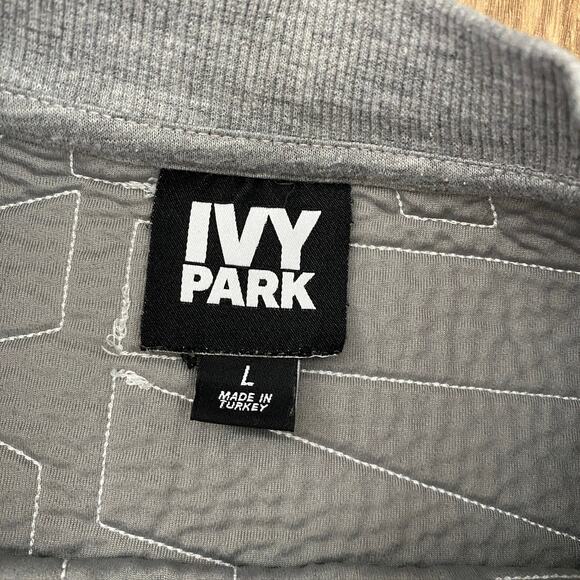 Ivy Park Pullover Sweater - Gray Logo - Women's Size L - Picture 3 of 6